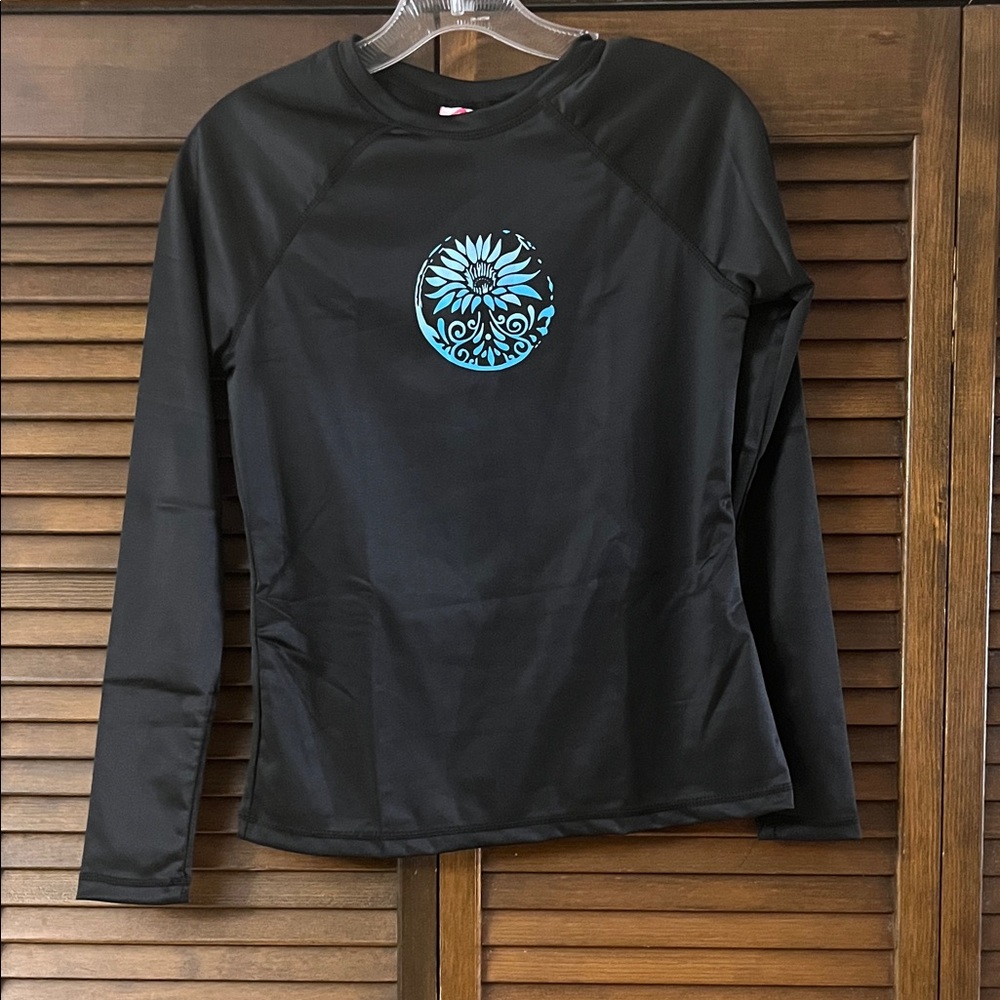 Kanu Surf Long Sleeve Top with Floral Accent